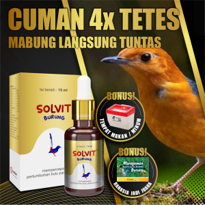 FP - Solvit Burung - 1 + Bonus (Buku & Tempat Minum)